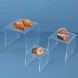SUNEE 2 Set Acrylic Display Risers 3x4x5 Clear Display Stand for Collection Figures Candy Display Rack Acrylic Display Stand for Jewelry and Cupcakes Risers for Decor