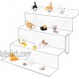TSCXWFV Acrylic Riser Display Stand,4 Tier Acrylic Riser Display Shelf,Clear Acrylic Display Riser,Acrylic Shelves for Collectibles Amiibo Pops Figures Cupcakes Perfumes