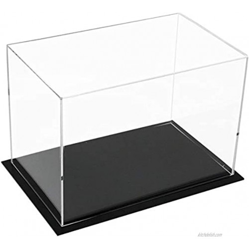 WANLIAN 10inch Clear Acrylic Display Case Assemble Countertop Box Cube Organizer Stand Dustproof Protection Showcase for Action Figures Toys Collectibles 10x6x7 inch; 25x15x18 cm