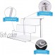 weddingwish Acrylic Display Riser Stand 4 Steps Clear Display Stand Shelf for Collectibles Amiibo Pops Figures Cupcakes Perfumes,Display Or Collection- 1Pack