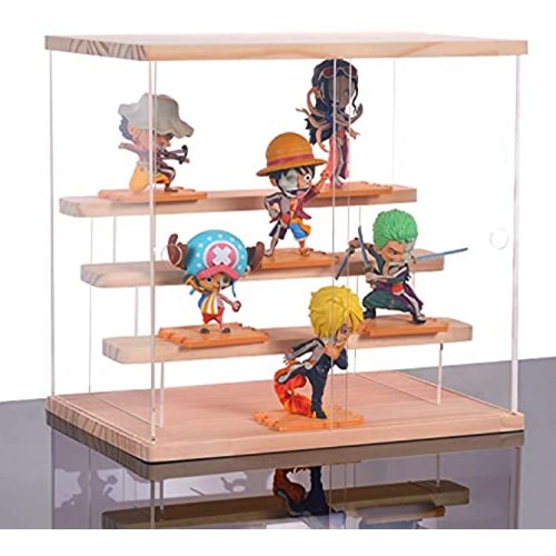 X XIN·SHI Blind Box Large Clear Acrylic Display Case for Collectibles Storage Assemble Organizer Showcase for Figures Cosmetics Vehicle Three Layer
