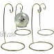 BANBERRY DESIGNS Christmas Ornament Stand Set of 5 Gold Metal Wire Ornament Stands Display Holder 7 H
