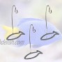 BANBERRY DESIGNS Chrome Ornament Stand with Fish Shaped Base 4.5 Hanging Height Pack of 3 Pieces