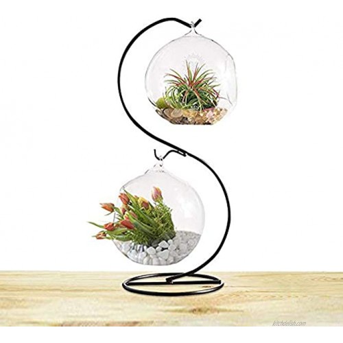 CXLE Ornament Display Stand Ornament Stand Holder Iron Pothook Stand for Hanging Glass Globe Air Plant Terrarium Witch Ball Christmas Ornament and Home Wedding Decoration