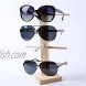 FAZMoss Sunglasses Rack Wooden Glasses Display Stand Holder Organizer 4-Layer