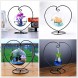 Ornament Display Stand Spiral Iron Hanging Holder for Hanging Glass Globe Air Plant Terrarium Ball Personalized DIY Art Craft Home Party Wedding Christmas Decorations 9 inch-Heart