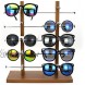 Sunglass Display Stand Wood Sunglasses Storage Rack Organizer Stand for Business and Home Or Shop Display 10-Layer