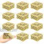 12 Pcs Candy Boxes Plastic Wedding Favor Boxes Candy Jars Candy Storage Boxes Gift Boxes for Wedding Baby Shower Christmas Birthday Party Decorating Ornament Container Gold