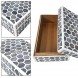 Antique Handcrafted Grey Bone Inlay Decorative Box Premium Home Decor Big storage box 7X5X4  Grey