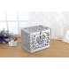 Artmag Wedding Money Box Holder with Sign Large Rustic Wood Wooden DIY Envelop Gift Card Boxes with Lock Slot for Reception Anniversary Graduation Birthday Parties Baby Shower Mr & Mrs Silver