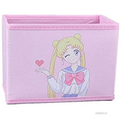 Cartoon Storage Box Cute Japan Anime Sailor Moon Tsukino Usagi Model Figure Desktop Storage Box Case Makeup Holder Organizer for Kids Girls Gift Wink