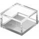 Decorative Acrylic Box with Lid Square Multi-Purpose Clear Silver Box for Office or Home Display in Any Room Small