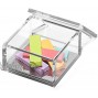 Decorative Acrylic Box with Lid Square Multi-Purpose Clear Silver Box for Office or Home Display in Any Room Small
