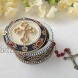 Fashioncraft Golden Cross Rosary Box 2.75” Trinket Box for Rosary Beads Keepsakes Small Jewelry and Mementos