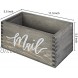 MyGift Rustic Gray Wood Tabletop Decorative Mail Holder Box