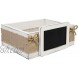 MyGift Vintage White Wood Tabletop Decorative Box Wedding & Birthday Party Guest Gift Cards Crate with Chalkboard Label & Rustic Burlap Wrap