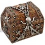 Old River Outdoors Pirate Chest Octopus Skull & Crossbones Trinket Storage Mini Jewelry Box with Anchor Chain Sword and Ship Accents