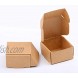 Sdootjewelry 100 Pack Small Kraft Gift Box Mini Brown Paper Candy Box Soap Box Square Cardboard Earring Ring Small Jewelry Favor Treat Boxes 1.57 x 1.57 x 0.98 Inches