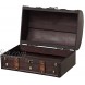 SLPR Decorative Treasure Wooden Trunk Brown with Straps | Antique Wood Chest Box