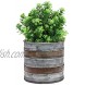 Stonebriar Aged Galvanized Metal Container with Rust Trim Detail