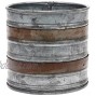 Stonebriar Aged Galvanized Metal Container with Rust Trim Detail