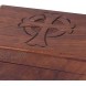 Stonebriar Natural Wood Rectangle Keepsake Box with Hinged Lid Decorative Trinket Box Unique Rosary and Jewelry Holder Religious Gift Idea for Friends and Family