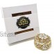 Wedding Unity Coins Arras de Boda Round Shaped Flower Box with Decorative Rhinestone Crystals 16 Gold