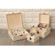 Wooden Boxes with Hinged Lid Wood Nesting Box Set 5 Piece