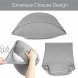 2-Pack Stretch Pillow Cases Jersey Knit Envelope Closure Grey Pillowcases with Ultra Soft T-Shirt Like Polyester Blend Suitable for Queen or Standard Size Set of 2 Light Gray