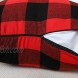 4TH Emotion Set of 2 Christmas Buffalo Check Plaid Throw Pillow Covers Cushion Case Polyester for Farmhouse Home Decor Red and Black 18 x 18 Inches