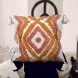 ANGELLOONG Boho Throw Pillow Covers 18x18 Woven Tufted Decorative Pillow Covers with Tassels Orange Pillow Covers for Couch Sofa Bedroom Living Room（No Pillow Insert 1Pcs）