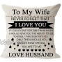 Anniversary Birthday to My Wife I Love You You are Special to Me Love Husband Cotton Linen Square Throw Waist Pillow Case Decorative Cushion Cover Pillowcase Sofa 18x 18