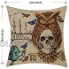 Bonsai Tree Halloween Pillow Covers 18x18 Pumpkin Trick Or Treat Decorative Throw Pillow Covers Set of 4 Vintage Scary Black Cat Skull Linen Couch Cushion Cases Home Decorations Clearance for Sofa