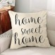 CDWERD 2pcs Farmhouse Pillow Covers 18 x 18 inches White Throw Pillow Covers with writing for Home Sofa Couch Decoration