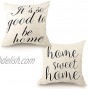CDWERD 2pcs Farmhouse Pillow Covers 18 x 18 inches White Throw Pillow Covers with writing for Home Sofa Couch Decoration