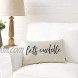 Farmhouse Pillow Covers with Let’s Cuddle Quote 12 x 20 Farmhouse Rustic Décor Lumbar Pillow Covers with Saying Housewarming Gifts Family Room Décor