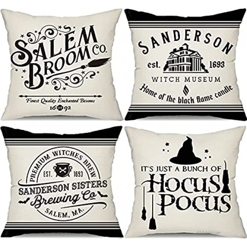 Halloween Pillow Covers Hocus Pocus Farmhouse Pillow Covers Outdoor Decorations Halloween Pillows Decorative for Fall Home Decor