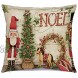 Hlonon Christmas Decorations Christmas Pillow Covers 18 x 18 Inches Set of 4 Xmas Series Cushion Pillow Cover Custom Zippered Square Pillowcase