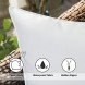 MIULEE Pack of 4 Decorative Outdoor Waterproof Pillow Cover Square Garden Cushion Case PU Coating Throw Pillow Cover for Tent Park Couch 18x18 Inch White
