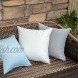 MIULEE Pack of 4 Decorative Outdoor Waterproof Pillow Cover Square Garden Cushion Case PU Coating Throw Pillow Cover for Tent Park Couch 18x18 Inch White