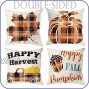 OurWarm Fall Pillow Covers 18x18 inch Set of 4 Autumn Pumpkin Maple Happy Fall Buffalo Plaid Outdoor Fall Throw Pillows Thanksgiving Farmhouse Pillows Covers for Home Couch Decor