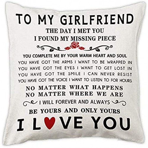 pinata Gift Idea for Girlfriend Pillow Cover 18x18'' Anniversary Birthday Romantic Girlfriend Gifts Decorative Pillowcase Cute Adult I Love You Gift for Her from Girlfriend Boyfriend Lesbians