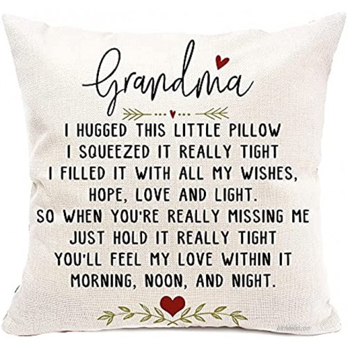 pinata Grandma Gifts Pillow Covers 18x18 Inch Decorative Linen Pillow Case Grandma Birthday Gifts from Grandkids Square Couch Pillow Cover for Grammy Nana