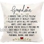 pinata Grandma Gifts Pillow Covers 18x18 Inch Decorative Linen Pillow Case Grandma Birthday Gifts from Grandkids Square Couch Pillow Cover for Grammy Nana