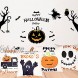 Rophomor Cute Halloween Pillow Cover 18x18 Inch Set of 4 Pumpkin Halloween Car Decorative Throw Pillow Covers for Halloween Indoor Soft Linen Cushion Covers for Living Room Porch Couch Sofa