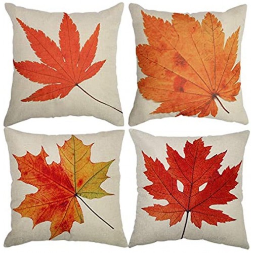 Tool Gadget Throw Pillow Covers Autumn Leaves Cushion Cover Fall Decorations Couch Pillow Cases Cotton Linen Fall Decor 18x18 for Sofa Couch Bed and Car