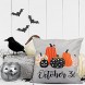 YGEOMER Halloween Pillow Covers 18x18 Set of 4 Trick or Treat Pumpkin Face Holiday Halloween Decoration Hug Throw Pillow Covers for Sofa Couch