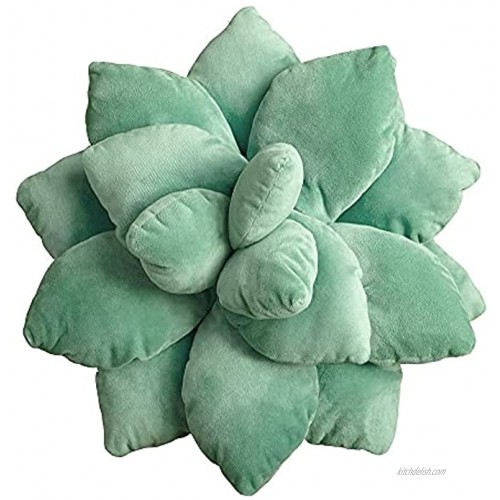 3D Succulents Cactus Pillow Cute Succulents for Garden or Green Lovers Baby Green Plant Throw Pillows for Bedroom Room Home Decoration Novelty Plush Cushion GreenA 18
