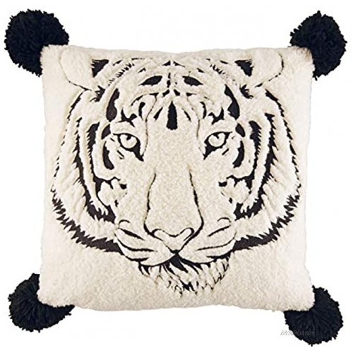Betsey Johnson Betseys Tiger Throw Pillow 20 x 20 Black