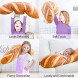 Casiwaft 24inch 3D Artificial Bread Pillow,Soft Lumbar Back Cushion Funny Food Plush Stuffed for Home Decor